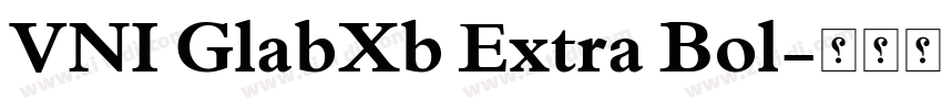 VNI GlabXb Extra Bol字体转换